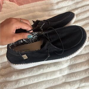 Hey Dude Black Odyssey Loafers